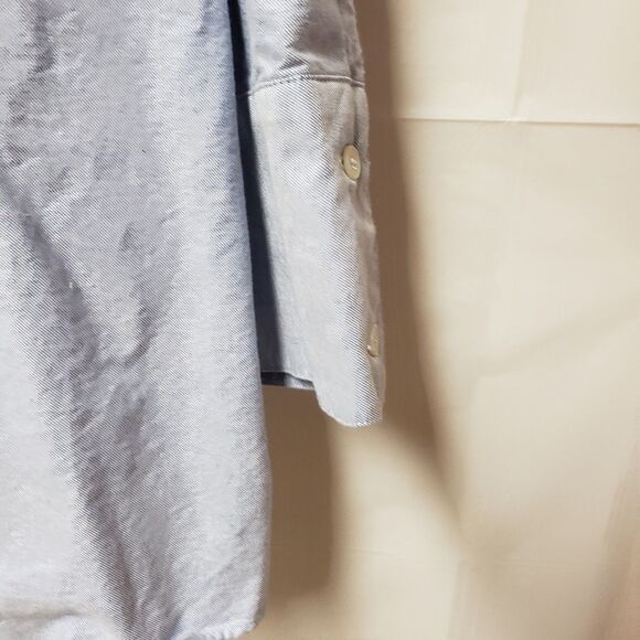 Women's Zara Fit Loose Light Blue Cotton Button Down Shirt Sz M PO Excellent - Picture 12 of 12